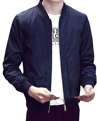 Generisch Rain Poncho, Men Winter Warm Jacket Overcoat Outwear Slim Long Sleeve Zipper Tops Blouse Windbreaker Damen Jackets Man Gefüttert Mit Bauchtasche Männer Elegant Arbeitsjacke (XL, Marine)