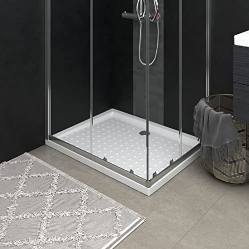 Camerina Duschwanne Anti-Rutsch Weiß 90x70x4 cm ABS Duschwand FüR Badewanne Komplettduschen