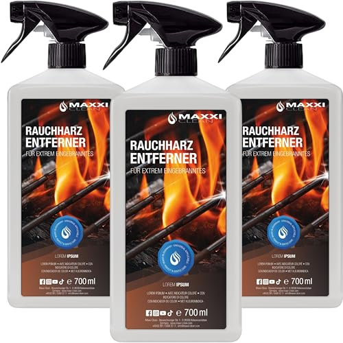 Maxxi Clean | Grillreiniger & Rauchharzentferner - das Original | 3X 700 ml in Sprühflasche extra stark [+] | Backofen- und Grillreiniger Konzentrat für Gasgrill, Edelstahl, Gusseisen