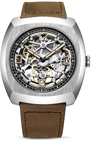 SEA-GULL Armbanduhr für Herren, automatisch, mechanisch, wasserdicht, Skelett-Zifferblatt, 849.27.6094