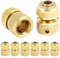 QWORK® 8 Pack Solid Brass Quick Connect Hose Fitting for 1/2 Hose Pipe, for Car Washing, Gardening and More