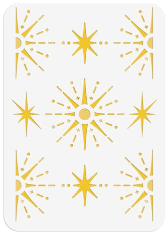 NBEADS Pochoir de Peinture PET Étoiles Successives, Pochoirs Réutilisables pour Loisirs Créatifs Pochoirs de Dessin de Peinture pour Peindre Sur du Bois du Tissu du Papier des Murs, 29.7×21cm