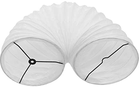 GAROZATION Moderner Papier Stehlampenschirm Weiß Nordic Stil Lampenabdeckung Für Wohnzimmer Schlafzimmer Büro Eleganter Ersatzschirm Ohne Fuß Passt Zu Bodenlampen Und Tischlampen Dekoration