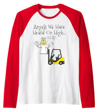 Weihnachtsengel, Gabelstapler, Carol Singer Lustig Raglan