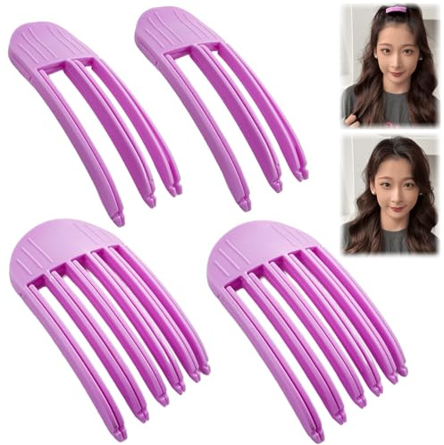 Volumen Clips Haare 4 PCS,Volumenclipfür den Haaransatz,Volumen Haarklammer | Volumen Haarspangen für Fluffige Pony,Haar-Volumen-Rollenclip,Kein Abdruck Haarwurzel Lifting Clips für Männer und Frauen