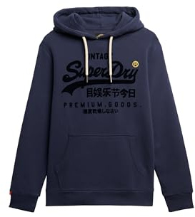 Superdry Men's Colour Coordinated Vintage Logo Hoodie, Lauren Navy, L