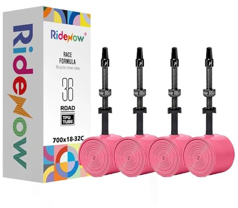 Bibike 2/4 Pack Ridenow TPU Tubes 700x18-32c Inner Tubes, 45/65/85mm Metal Presta Valve with Removable Core