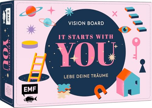 Vision Board: It starts with YOU – Lebe deine Träume für Teens: Das Komplett-Set mit Vision Journal, Inspirationsvorlagen, A2-Poster zum Collagieren und 24 Aufgabenkarten