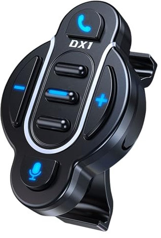 Botón multimedia inalámbrico Bluetooth IPX6, impermeable, control remoto, asistente de voz para manillar de motocicleta, bicicleta, recargable, control remoto inalámbrico para iPhone/Android