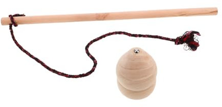 OFFIGAM Traditioneller Holztopf Retro Holzgyro-Spielzeug Für Fitness Und Spaß Handgefertigt Für Erwachsene Und Fördert Körperliche Aktivität Und Geschicklichkeit