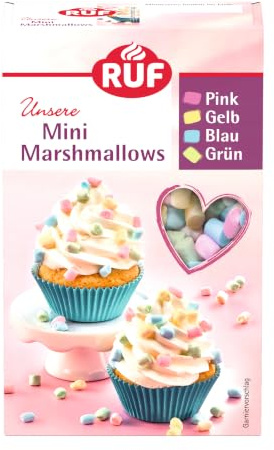 RUF Mini Marshmallows, Mäusespeck in Pastellfarben zum Dekorieren von Torten & Cupcakes, Topping für Heißgetränke
