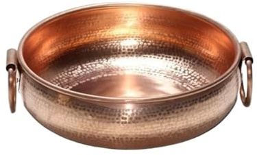 HDICUHNANU Hot Pot für Party Kupfertopf for Herd, Induktion, Schöne Form, Kochtopf, Stielkasserolle, Kupfer-Kochgeschirr, Hot Pot Shabu-Topf(38cm)