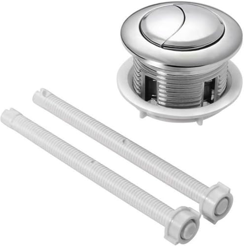 toilet flush button， 1pc 48mm Dual Button Universal Flush Toilet Seats Mirror Double Press Type Water Tank Ceramic Cover Vintage Valve Switch
