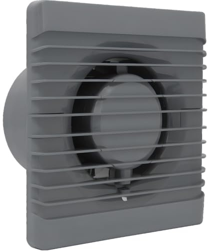 Badlüfter Wandlüfter Ventilator Abluftventilator Ø 80 mm - Standard - Grau