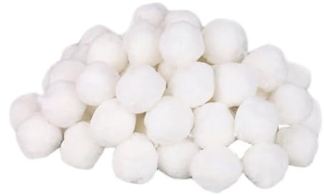 Getdoublerich Pool Filter Balls Replacement Fiber Media for Above-Ground Swimming Pool Sand Filters, 500g Pack, 40mm Diameter, Reusable & Chemical-Resistant White Filtration Spheres