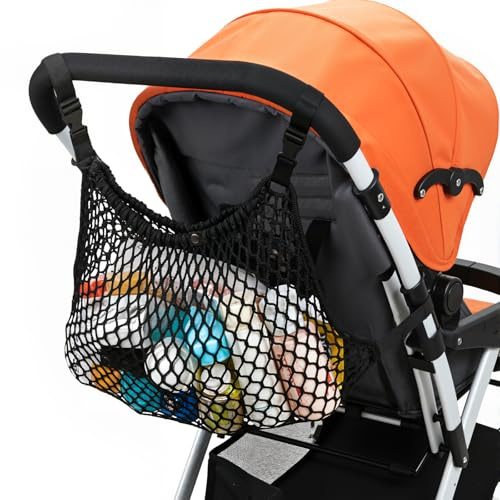Tucnoeu 1pc Kinderwagen Netz, Kinderwagen Einkaufstasche, Einkaufstasche Kinderwagen aus Polyester | 35x26cm | Für Kinderwagen, Buggy, Sportwagen & Jogger