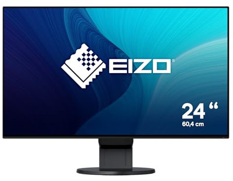 EIZO FlexScan EV2451-BK 60,4 cm (23,8 Zoll) Ultra-Slim Monitor (DVI-D, HDMI, D-Sub, USB 3.1 Hub, DisplayPort, 5 ms Reaktionszeit, Auflösung 1920 x 1080) schwarz