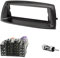 CARAV 11-018-801-6 Façade d'autoradio 1 DIN dans le tableau de bord Kit d'installation pour Fiat Punto (188) 1999-2010 + câble adaptateur ISO et antenne