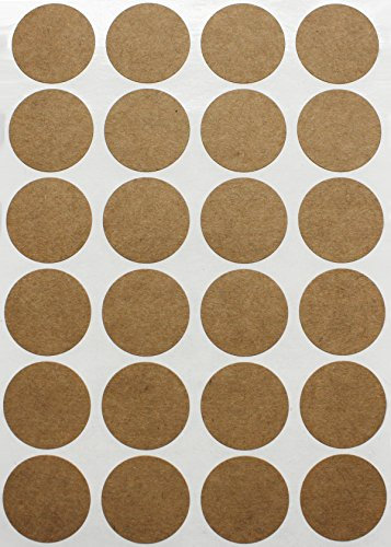 Aufkleber Kraftpapier 25 mm runde Klebepunkte – in Größe 2,5 cm Etiketten 360 von Royal Green