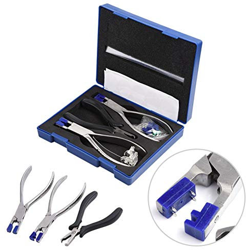 Ensemble de Pinces à Lunettes, Retrait Professionnel Sans Monture Monture de Lunettes Pinces à Lunettes Ensemble de Réparation Kit d'outils Optiques en Acier Inoxydable