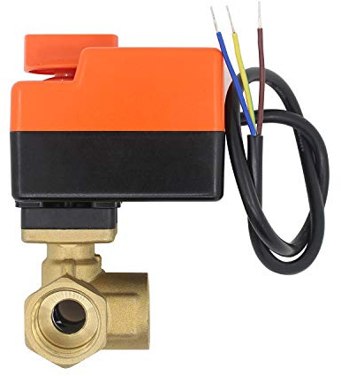 T type - vanne 3 voies motorisée ou manuel AC220v - electrovanne 3 voies 220v 1/2 3/4 1 1-1/4 1-1/2 pouce (3/4 pouce DN20)
