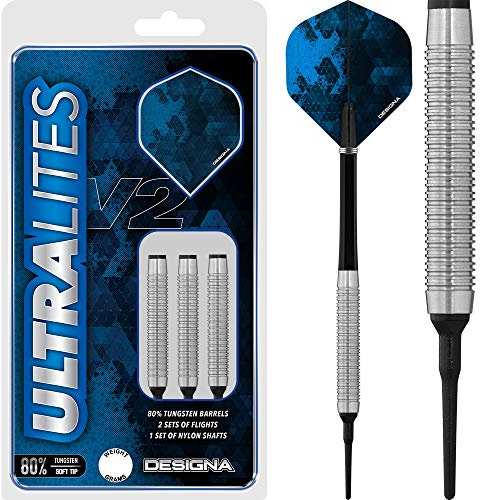DESIGNA DARTS Ultralites V2 Dartpfeile | Dart-Set mit weicher Spitze | M3 | 17 g (D9748)