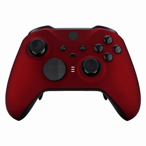 eXtremeRate Front Gehäuse für Xbox Elite Series 2/Series 2-Core Controller,DIY-Ersatz Hülle&Thumbsticks Accent-Ring Case Shell Set für Xbox Elite Series 2 Gamepad Modell 1797-Scharlachrot