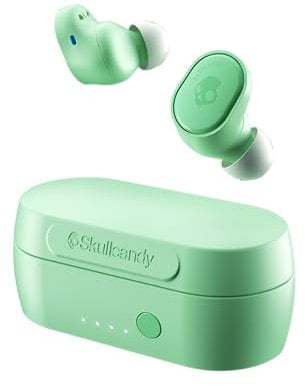 SKULLCANDY Sesh Evo True Wireless In-Ear Bluetooth Earbuds Compatible with iPhone and Android/Charging Case and Microphone/Great for Gym, Sports, and Gaming IP55 Water Dust Resistant - Mint Green