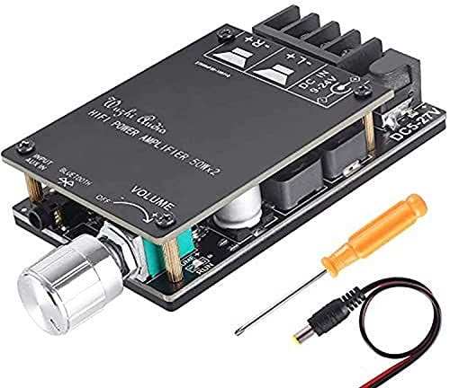 ZHITING 2x50W Bluetooth 5.0 HIFI Verstärker Board TPA3116D2,Digital Stereo Audio Amp Board Dual Channel DC 5V-27V con Filtro de Alta fidelidad