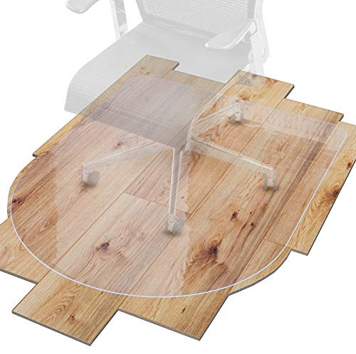 Bodenschutzmatte Transparent Schutzmatte Schonmatte rutschfest für Hartböden 36 Größen Bürostuhlunterlage 149x180cm D Form