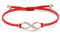Unendlichkeitszeichen Armband Rosegold Silber 925 Damen Mädchen Kinder, Infinity Mutter Tochter Mama, Stoff Rot Freundschaft Armband Personalisierte Geschenke für Frauen Mädchen Freundin Mama