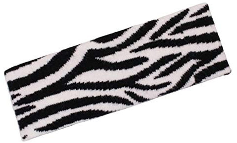 GROOMY Stirnband, Harajuku Gestricktes Stirnband Schwarz Weiß Leopard Zebra Panda Elastic Sport Haarband-2