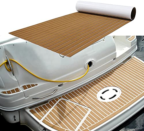 MIJOBS Marrone Tappetino Antiscivolo per Barca - Decking Barca Teak Sintetico Marino Tappetino Antiscivolo Impermeabile per Decorazione dello Yacht