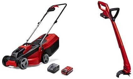 Einhell Tondeuse à gazon sans fil GE-CM 18/30 Li (1 x 3,0 Ah) Power X-Change(avec batterie 3,0 Ah et chargeur, jusqu'à 150m²) Livré avec Coupe-bordures sans fil GC-CT 18/24 Li P (1x1,5Ah)en KIT