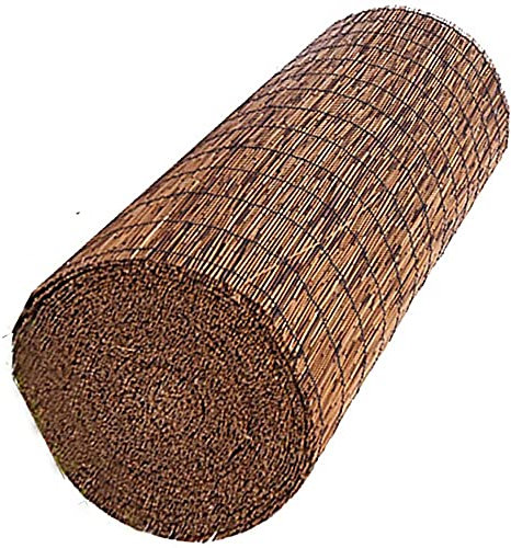 MIED Windschutzmatten, Direkter NatüRlicher GeschäLter Schilfzaun Holz-Gartenschirm-Zaun-Zaun-Sichtschutz-Plattenrolle / 1x3m