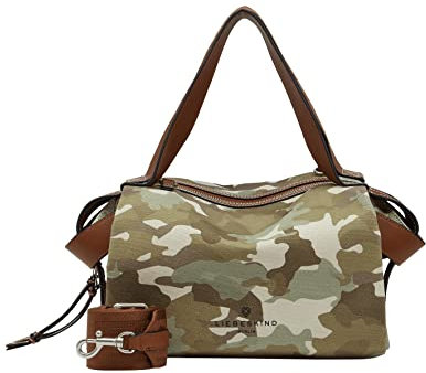 Liebeskind Berlin GRAY CANVAS SATCHEL Handtasche, Medium (HxBxT 28cm x 31cm x 13cm)