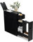 Giantex Meuble de Rangement de Salle de Bain, Petit Meuble WC avec 2 Tiroirs, Panneau MDF, Petit Meuble Salle de Bain, 48 x 16 x 58 cm, Noir