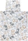 TupTam Unisex Baby Wiegenset 4-teilig Bettwäsche-Set: Bettdecke und Kopfkissen mit Bezug, Farbe: Safari/Grau, Größe: 80x80 cm