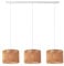Paco Home Pendelleuchte Esstisch Korb Boho Hängelampe Esszimmer Lampe E27 Pendellampe Rattan Papier, Farbe:Natur (Ø27cm), Leuchtenart___Farbe:Pendelleuchte - Weiß