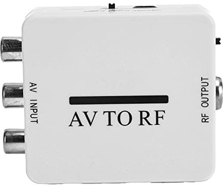 Convertidor de Video RCA, AV, CVSB a Convertidor de RF, Amplificador de Audio 1080P Mini RCA Compuesto CVBS Adaptador Convertidor de Audio Y Video Compatible con PAL/NTSC para TV/PC/VCR