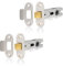 XFORT Nickel Plated Radius Tubular Latch, Two 75mm Nickel Plated Radius Tubular Latches for Internal Wooden Doors.