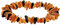 ELEDORO PowerBead Edelstein Armband mit Natur Bernstein Mehrfarbig