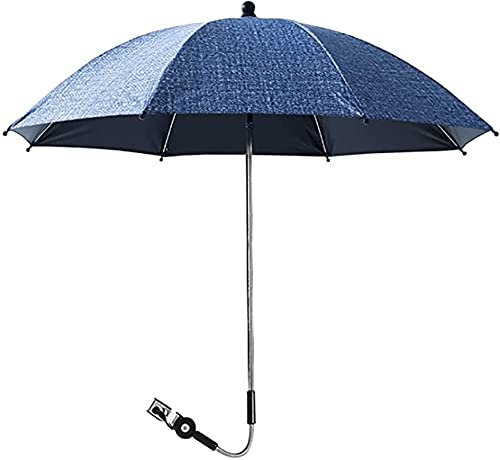 Sombrilla for cochecito, sombrilla universal for cochecito con protección UV 50+, sombrilla for bebé y bebé for cochecito, con abrazadera de fijación ajustable, sombrilla for cochecito con clip ( Colo