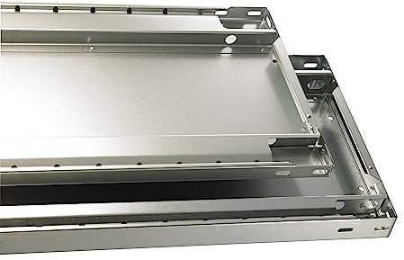 SCHULTE Lagertechnik Zusatz-Fachboden MULTIplus150 1000 x 500 mm (BxT), verzinkt, inkl. 4 Fachbodenträgern - 2-er Pack