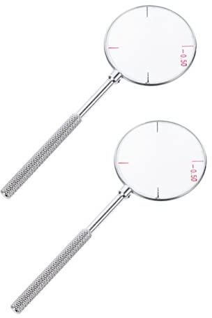 Baluue 2pcs Cross Cylinder Mirror Adapter Tool Portable Cylinder Lens Tools Convenient Optical Lens for Eyeglass Store Optometry