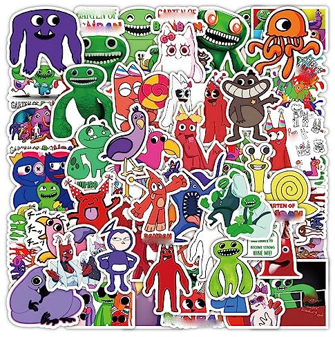 50Pcs Cartoon Mixed Sticker Waterproof Stickers Game Laptop Skateboard Water Bottle Computer Skate Decals Teens Birthday Party Favors Supplies (1,50Pcs)