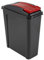 25L Recycling Bin Slimline Fit Bin & Lid Recycling Waste Bin for Home Office Kitchen Graphite/RED