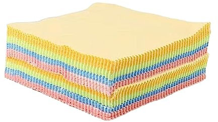 Glomora Verdickte Strick-Mikrofaser-Reinigungstücher, 100 Stück, 13 X 13 cm, Ideal Für Brillen, Linsen, Elektronik Und Bildschirme