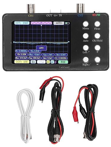 DEWIN Digitales Oszilloskop, Digitales Oszilloskop, Tragbarer 2-Kanal-Signalgenerator, 2 MHz Bandbreite, 50 M Abtastrate, 3,2-Zoll-LCD-Hintergrundbeleuchtungsdisplay