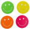Out of the blue Smile Gesichter Untersetzer in Neon-Farben im 4er Set - Bierdeckel Glasuntersetzer Unterleger